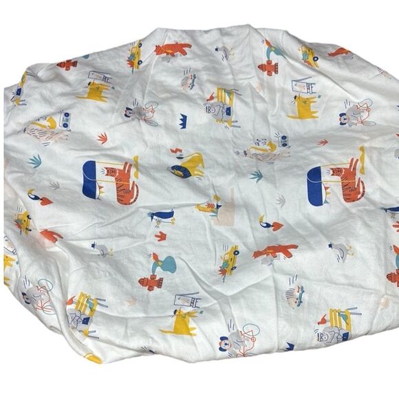 Brooklinen baby crib sheet animals cartoon musical zoo bedding - Picture 1 of 3
